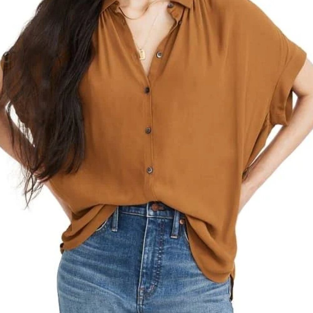 Madewell Mustard Yellow Button Up Shirt Small